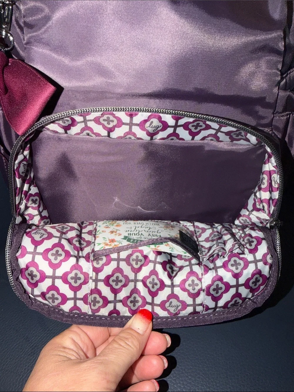 lug Pattycake backpack Plum - NWOT